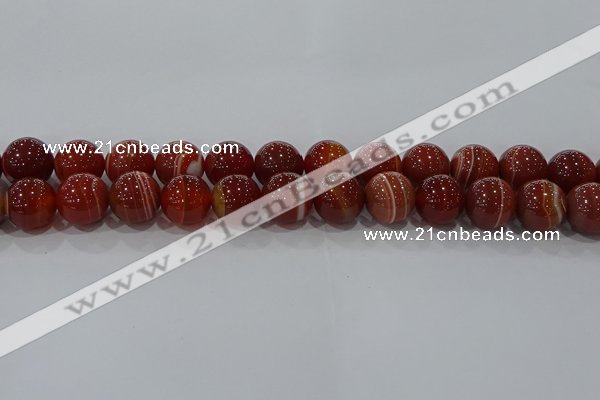 CAG9181 15.5 inches 14mm round line agate beads wholesale