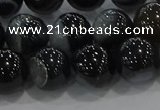 CAG9188 15.5 inches 12mm round line agate beads wholesale