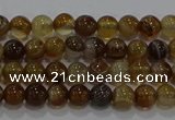 CAG9192 15.5 inches 4mm round line agate gemstone beads