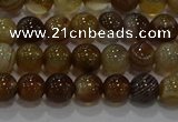 CAG9193 15.5 inches 6mm round line agate gemstone beads