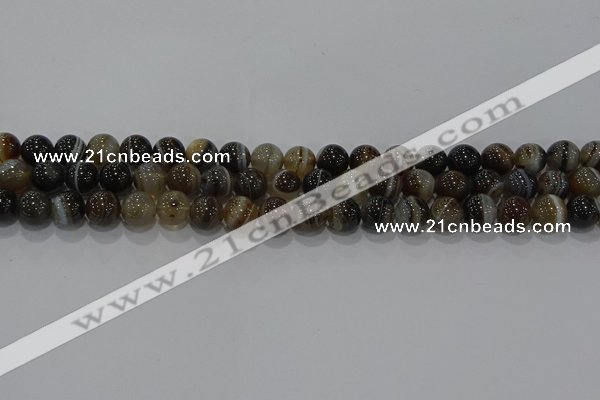 CAG9194 15.5 inches 8mm round line agate gemstone beads