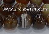 CAG9196 15.5 inches 12mm round line agate gemstone beads