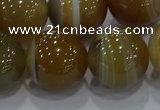 CAG9198 15.5 inches 16mm round line agate gemstone beads