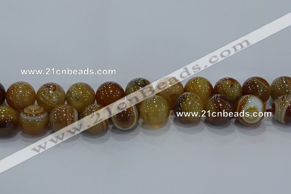 CAG9199 15.5 inches 18mm round line agate gemstone beads