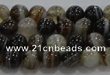 CAG9202 15.5 inches 6mm round line agate gemstone beads