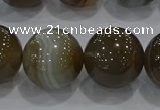 CAG9208 15.5 inches 18mm round line agate gemstone beads