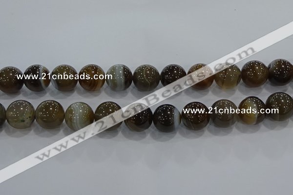 CAG9208 15.5 inches 18mm round line agate gemstone beads