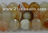 CAG9222 15.5 inches 8mm faceted round line agate beads wholesale