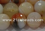 CAG9226 15.5 inches 16mm faceted round line agate beads wholesale