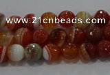 CAG9229 15.5 inches 4mm faceted round line agate beads wholesale