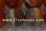 CAG9236 15.5 inches 18mm faceted round line agate beads wholesale