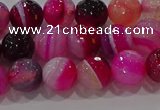 CAG9241 15.5 inches 8mm faceted round line agate beads wholesale