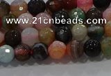 CAG9249 15.5 inches 6mm faceted round line agate beads wholesale