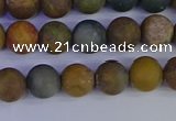 CAG9281 15.5 inches 6mm round matte ocean jasper beads wholesale