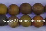 CAG9285 15.5 inches 14mm round matte ocean jasper beads wholesale