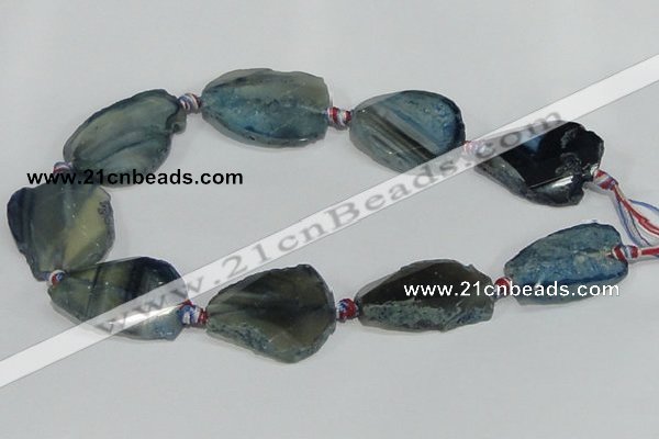 CAG931 16 inches rough agate gemstone nugget beads wholesale