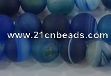 CAG9333 15.5 inches 10mm round matte line agate beads wholesale