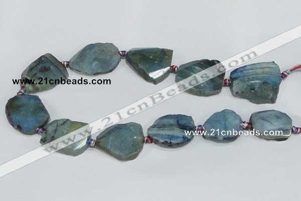 CAG934 16 inches rough agate gemstone nugget beads wholesale