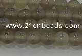 CAG9343 15.5 inches 6mm round matte grey agate beads wholesale