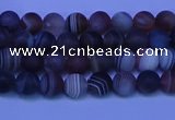 CAG9370 15.5 inches 4mm round matte botswana agate beads