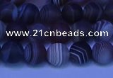 CAG9372 15.5 inches 8mm round matte botswana agate beads