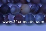 CAG9373 15.5 inches 10mm round matte botswana agate beads