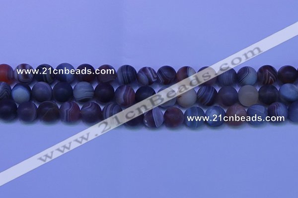 CAG9374 15.5 inches 12mm round matte botswana agate beads