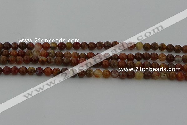 CAG9391 15.5 inches 6mm round red moss agate beads wholesale