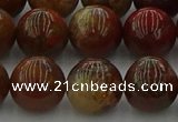 CAG9394 15.5 inches 12mm round red moss agate beads wholesale