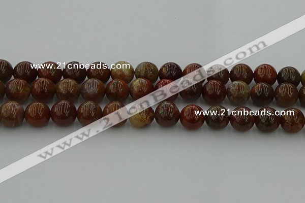 CAG9394 15.5 inches 12mm round red moss agate beads wholesale