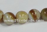 CAG940 16 inches 14mm round madagascar agate gemstone beads