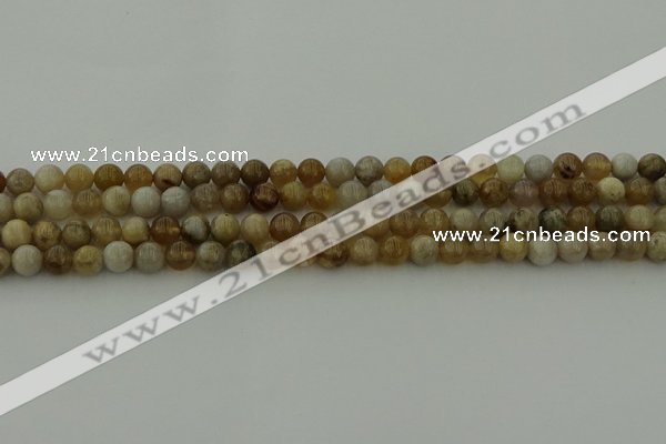 CAG9401 15.5 inches 6mm round ocean fossil agate beads wholesale