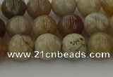 CAG9402 15.5 inches 8mm round ocean fossil agate beads wholesale