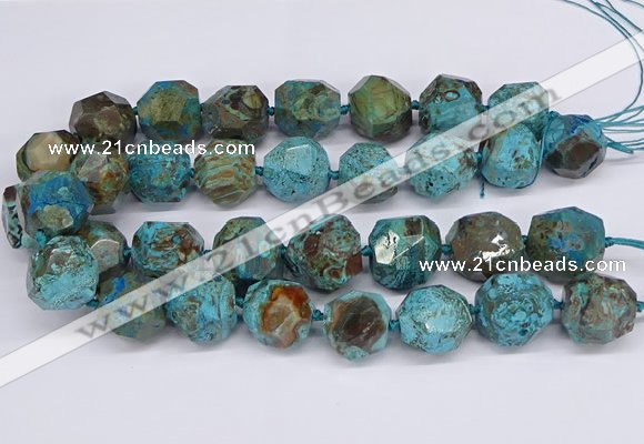 CAG9410 15.5 inches 18*20mm - 20*22mm faceted nuggets ocean agate beads