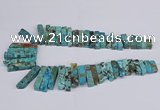 CAG9416 Top drilled 8*18mm - 10*50mm sticks ocean agate beads