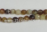 CAG944 16 inches 6mm faceted round madagascar agate gemstone beads