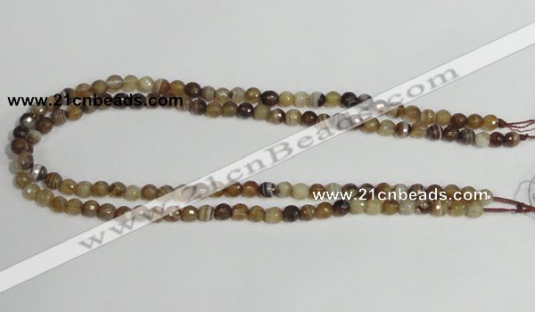 CAG944 16 inches 6mm faceted round madagascar agate gemstone beads