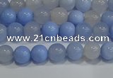 CAG9445 15.5 inches 4mm round blue agate beads wholesale