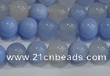 CAG9446 15.5 inches 6mm round blue agate beads wholesale