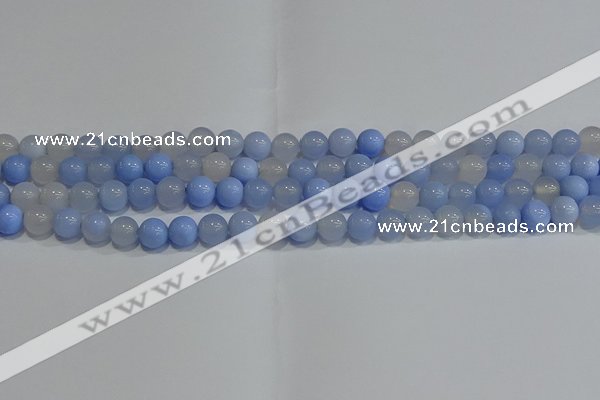 CAG9446 15.5 inches 6mm round blue agate beads wholesale