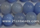 CAG9448 15.5 inches 10mm round blue agate beads wholesale