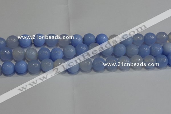 CAG9448 15.5 inches 10mm round blue agate beads wholesale