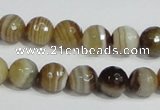 CAG946 16 inches 10mm faceted round madagascar agate gemstone beads