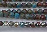 CAG9470 15.5 inches 3mm round blue crazy lace agate beads