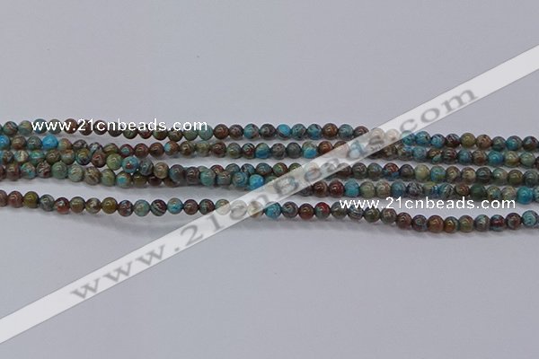 CAG9470 15.5 inches 3mm round blue crazy lace agate beads