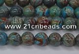 CAG9471 15.5 inches 4mm round blue crazy lace agate beads