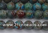 CAG9472 15.5 inches 6mm round blue crazy lace agate beads