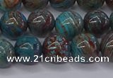 CAG9473 15.5 inches 8mm round blue crazy lace agate beads