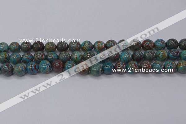 CAG9473 15.5 inches 8mm round blue crazy lace agate beads