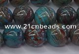 CAG9474 15.5 inches 10mm round blue crazy lace agate beads